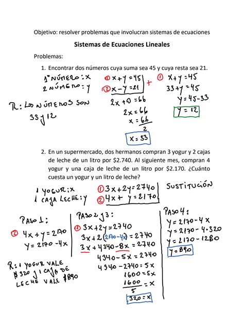 Solution Sistemas De Ecuaciones Lineales Studypool