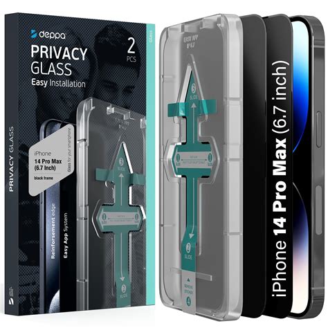 Deppa 2 Pack Premium Privacy Screen Protector For Iphone 14 Pro Max 6 7 Tempered Glass 3d