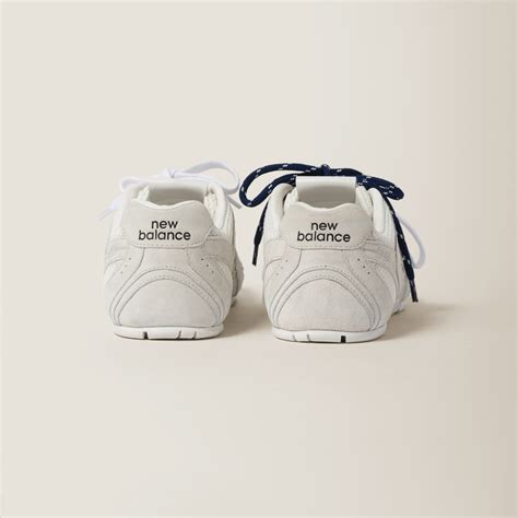 White New Balance X Miu Miu 530 Sl Suede And Mesh Sneakers Miu Miu