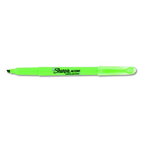 Sharpie Pocket Style Highlighters Chisel Tip Fluorescent Green Box