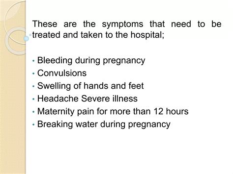 Danger Signs During Pregnancy Ppt