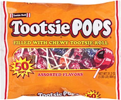 Tootsie Pop Pops Assorted Flavors 31.2 Oz Nutrition Information | ShopWell