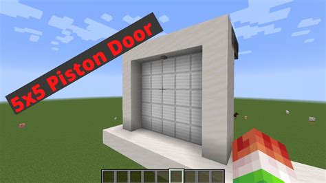 How To Make 5x5 Piston Door In Minecraft Java 1 15 [honey Blocks ] Youtube