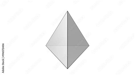 Tetrahedron, Platonic solid, transparent white, with alpha channel, 4k ...