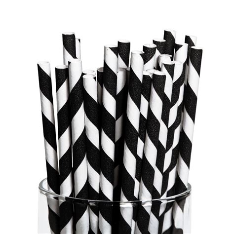 Black Striped Paper Straws Paper Straws Oriental Trading Colorful Party