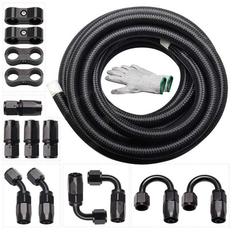 An Fuel Line Kit Ft With Fittings Nylon Braided Ft Cpe Fuel