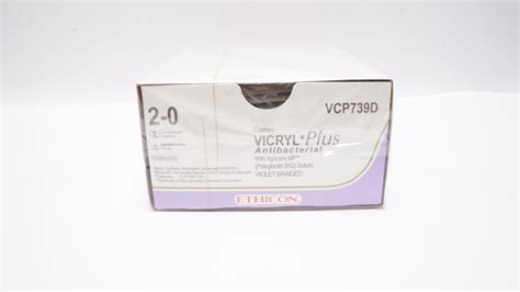 Ethicon Vcp739d 2 0 Vicryl Plus Stre Ct 1 36mm 12c Taper 18 Inch Box