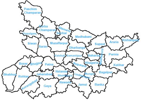 Bihar Districts- Bihar district map