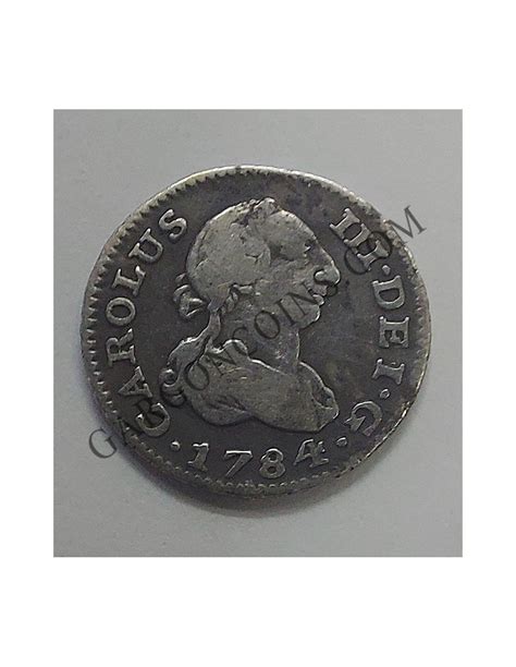 carlos III moneda madrid españa 1 2 real real plata silver coin