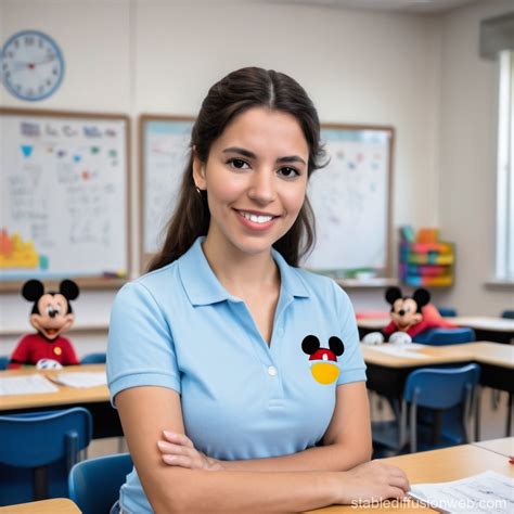 Latina Teacher In Classroom Stable Diffusion Online