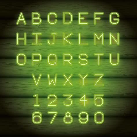 Premium Vector | Neon lights alphabet font