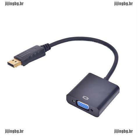 jing Displayport DP Macho Para VGA Adaptador Fêmea Conversor De Cabo