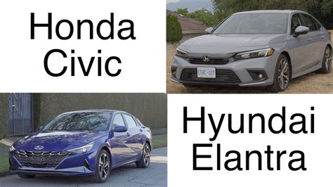 New Honda Civic Vs New Hyundai Elantra Comparison Youtube