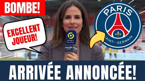 INFOS DE DERNIÈRE MINUTE ENFIN DE BONNES NOUVELLES PSG A ANNONCÉ