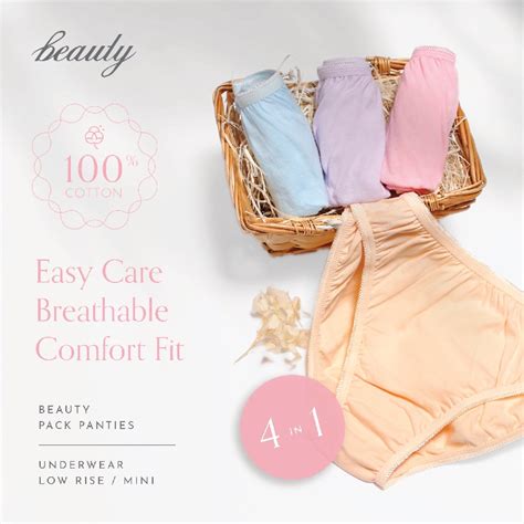 Beauty Lingerie C Pack Panties In Cotton Underwear Panty Low Rise Mini