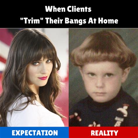 When Clients Trim Their Bangs At Home Just Stop It Stop It Right