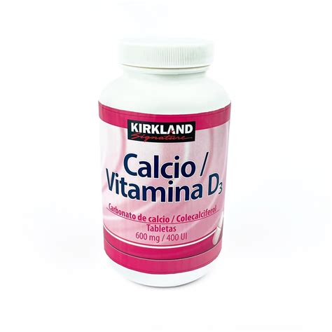 Kirkland Signature Calcio Vitamina D3 Frasco Con 180 Ta