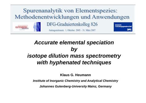 PDF Accurate Elemental Speciation By Isotope Dilution Mass