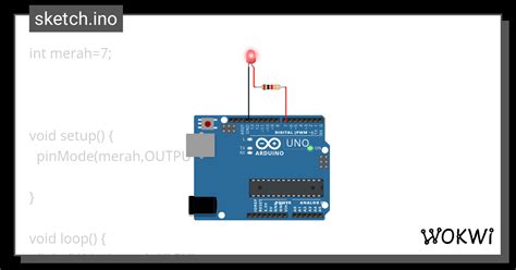 Led Kedap Kedip Wokwi Esp Stm Arduino Simulator