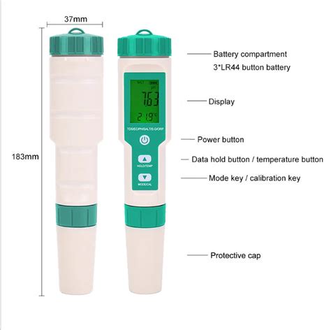 China Factory Water Ph Tester Pen Orp Meter In Tds Ec Salinity Orp