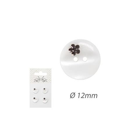 Carte De Boutons Trous Blanc Brillant Ou Noir Brillant Fleur