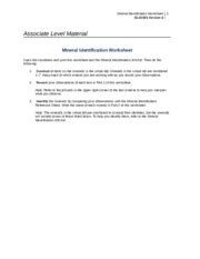 Glg101 R4 Week 1 Mineral Identification Worksheet Mineral