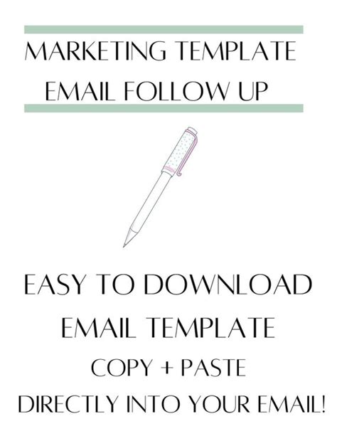 Email Follow up Template - Etsy