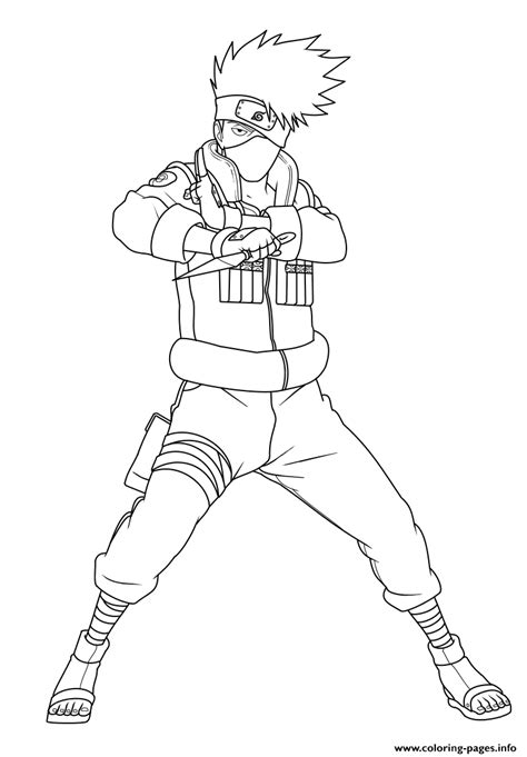 Hatake Kakashi Is A Shinobi Of Konohagakures Hatake Clan Coloring Page