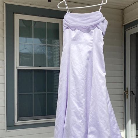 Repop Vintage S Y K Chiffon Sash Lavender Prom Depop