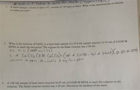 Get Answer A Water Sample Is Found To Have A Cl Content Of 100 Ppm As Nacl Transtutors