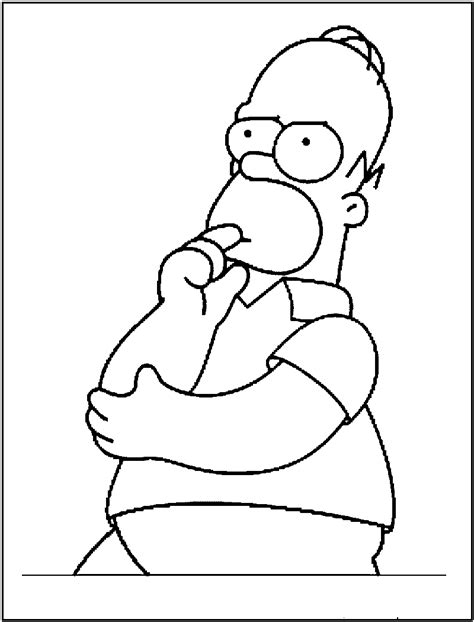 Homer Simpson Coloring Page Coloring Home