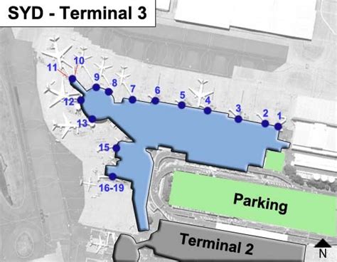 Sydney Kingsford Smith Airport SYD Terminal 3 Map