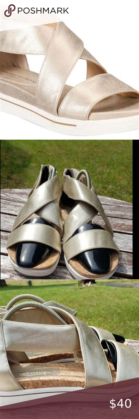 Adrienne Vittadini Sport Gold Sandals Gold Sandals Womens Strappy