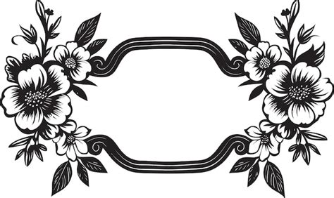 Elegante Embellecimiento Floral Vector Per Metro Negro Intrincado Negro