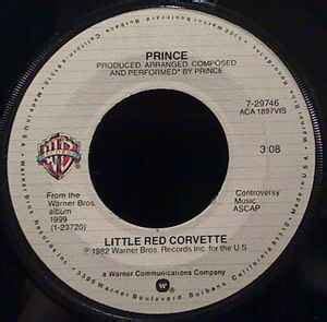 Prince – Little Red Corvette (1982, Tan Label, Vinyl) - Discogs