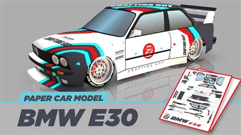 Paper Craft How To Make Bmw E With Paper Model Diy Bmw Paper