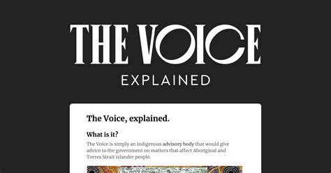 The Voice Explained