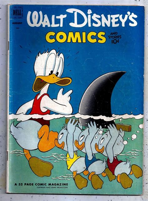 Walt Disney Comics And Stories 143 Golden Age 1952 Donald Duck In Nice