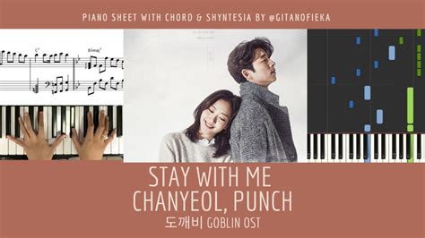 Stay With Me Chanyeol Punch Goblin Ost Piano Sheet