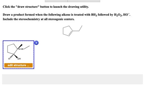 Click The Draw Structure Button To Launch The Drawing Utility Draw A