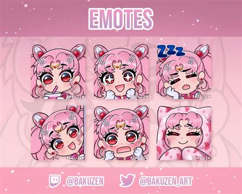 Twitch Emotes Chibiusa Emote Chibi Moon Emoticons Sailor Etsy My XXX Hot Girl