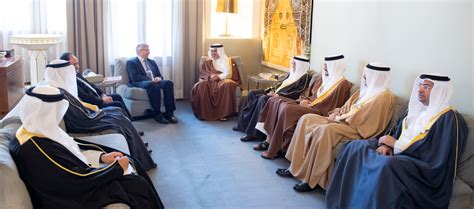 HRH The Crown Prince Meets The Former Prime Minister Of Norway H E