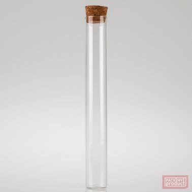 35ml Test Tube Bottle Borosilicate Clear Glass With Cork