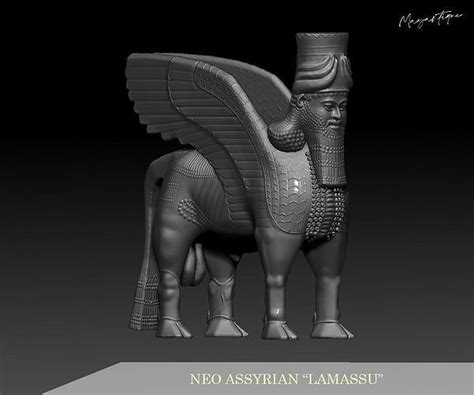 Neo Assyrian Lamassu D Print D Model D Printable Cgtrader