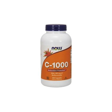 Now Foods witamina C 1000 z bioflawonoidami 100mg 250 wegańskich