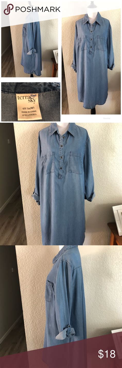 Terra & Sky JEAN DRESS SZ 14W | Jeans dress, Colorful fashion, Clothes design