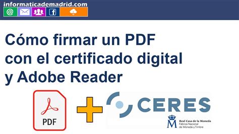 Cómo firmar un PDF con el certificado digital y Adobe Reader YouTube