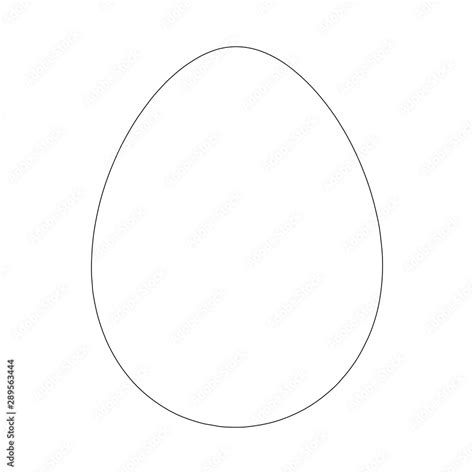 egg shape from black outline, stencil Stock Vector | Adobe Stock