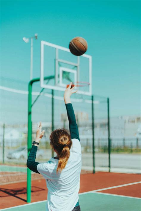 Download Girl Shooting Basketball Outdoor Court.jpg Wallpaper ...