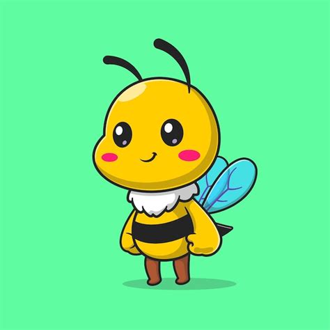 Ilustración de icono de vector de dibujos animados de pie de abeja